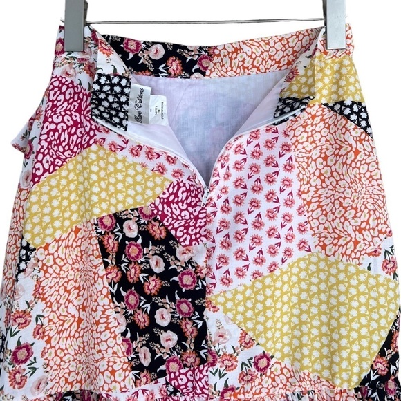 Rare Additions Patchwork Floral Ruffle Wrap Skirt Size 16 - Picture 3 of 8